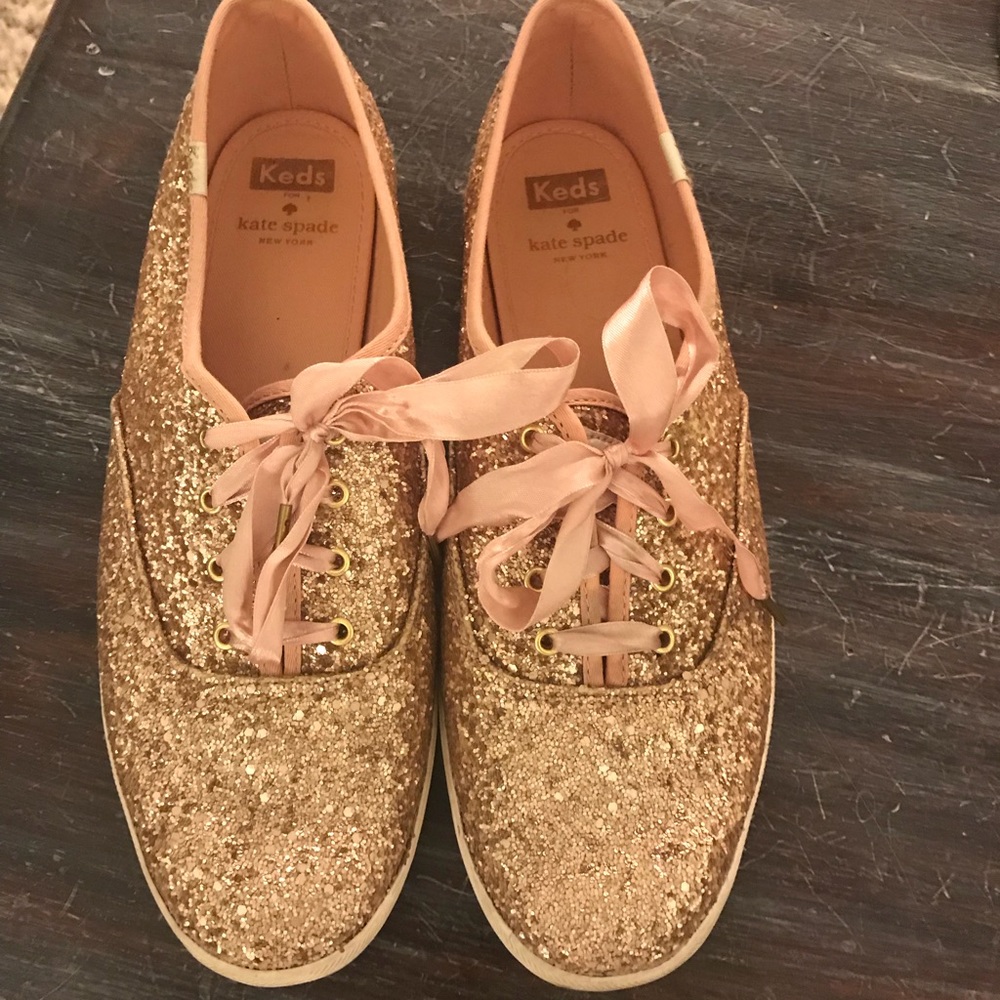 Kate Spade x Keds Rose Gold Glitter Sz 11